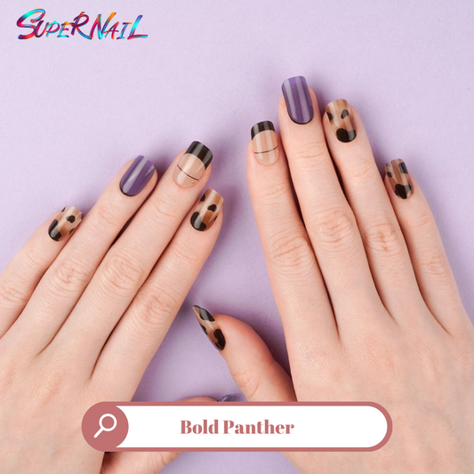 Bold Panther Semi Cured Gel Nail Strips