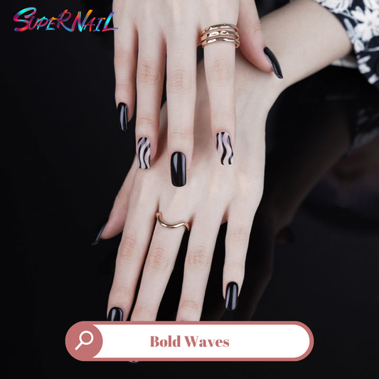 Bold Waves Semi Cured Gel Nail Strips