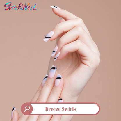 Breeze Swirls Semi Cured Gel Nail Strips