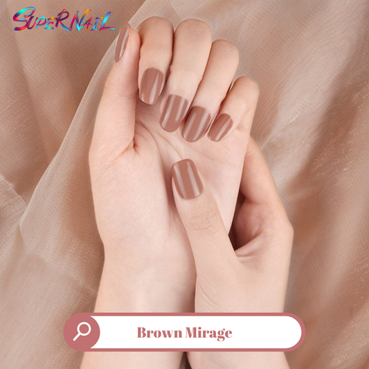 Brown Mirage Semi Cured Gel Nail Strips