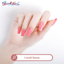 Coral Charm Semi Cured Gel Nail Strips