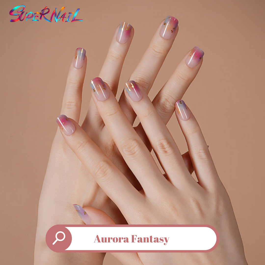 Aurora Fantasy Semi Cured Gel Nail Strips