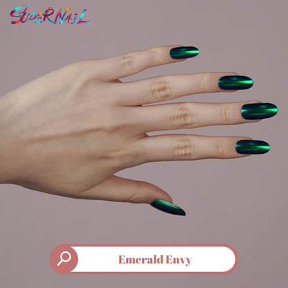 Emerald Envy Semi Cured Gel Nail Strips