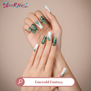 Emerald Fantasy Semi Cured Gel Nail Strips