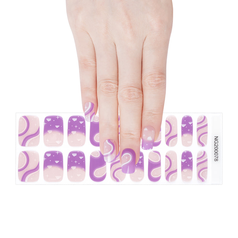 Purple Delight Semi Cured Gel Nail Strips