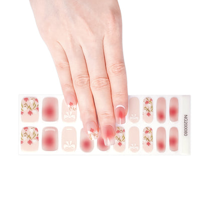 Blushing Blooms Semi Cured Gel Nail Strips