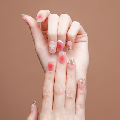 Blushing Blooms Semi Cured Gel Nail Strips