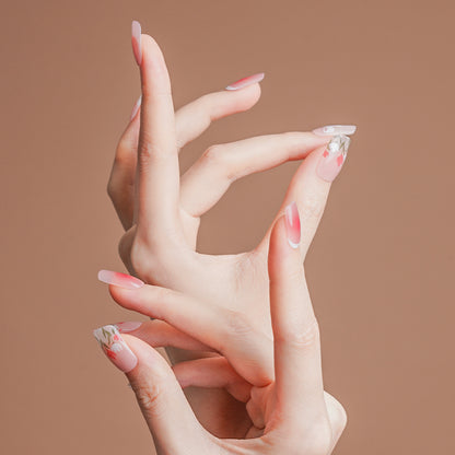 Blushing Blooms Semi Cured Gel Nail Strips