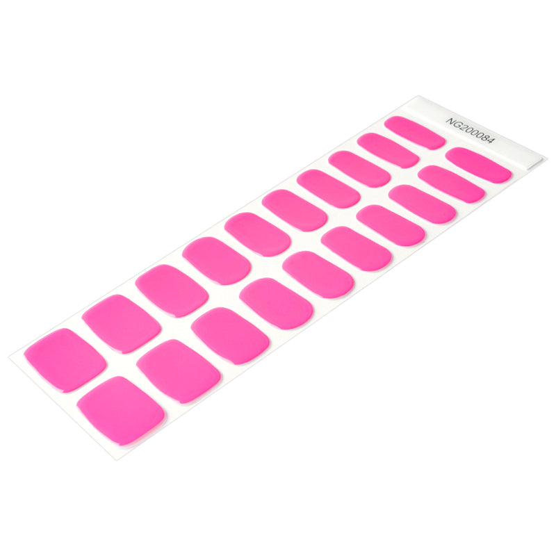 Neon Pink Perfection Semi Cured Gel Nail Strips