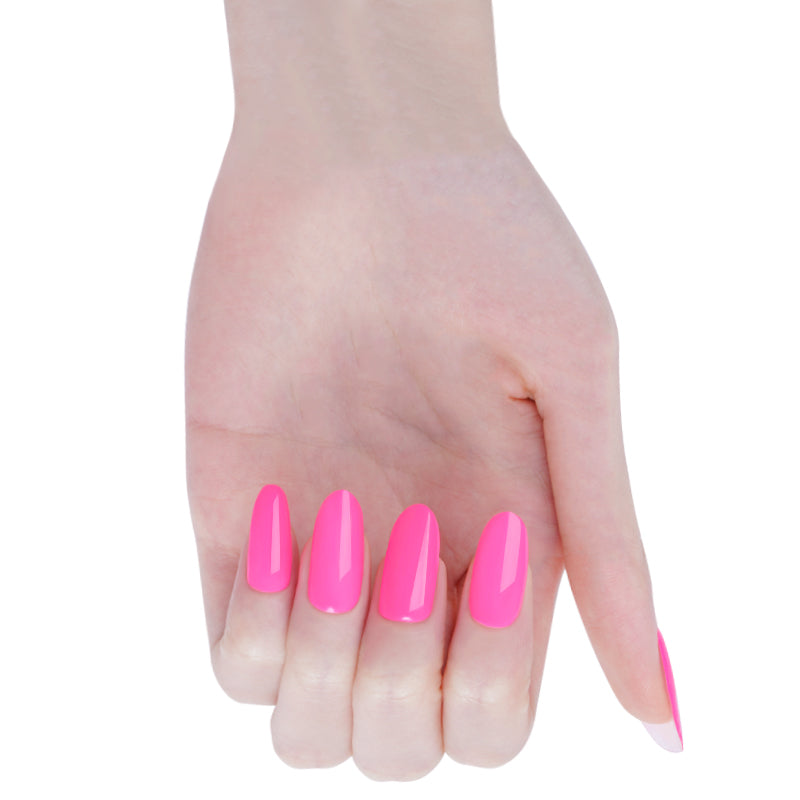 Neon Pink Perfection Semi Cured Gel Nail Strips