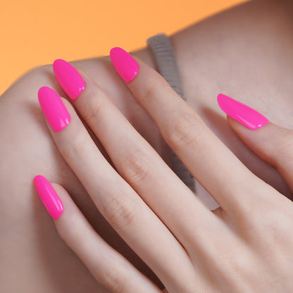 Neon Pink Perfection Semi Cured Gel Nail Strips