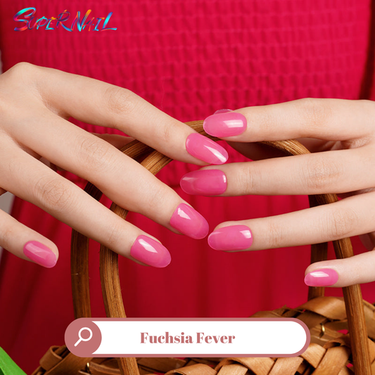 Fuchsia Fever Semi Cured Gel Nail Strips