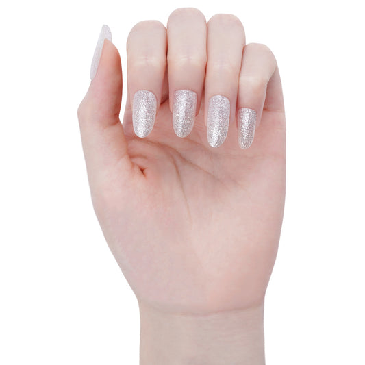 Silver Shine Semi Cured Gel Nail Strips