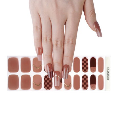 Bronze Chic Semi Cured Gel Nail Strips