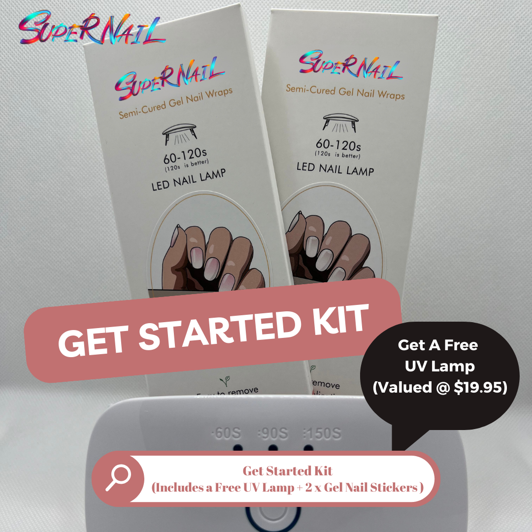 Get Started Kit (Includes a Free UV Lamp + 2 x Gel Nail Stickers )