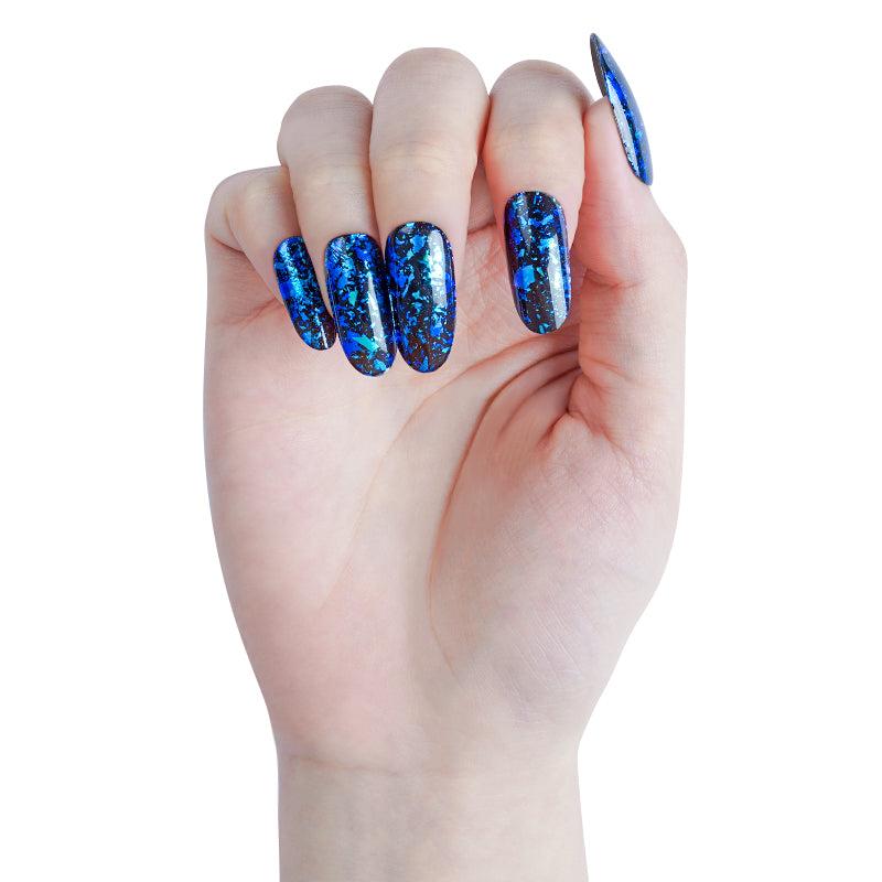 Midnight Sapphire Semi Cured Gel Nail Strips