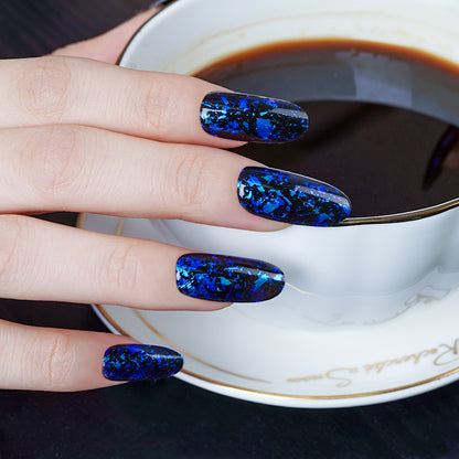 Midnight Sapphire Semi Cured Gel Nail Strips