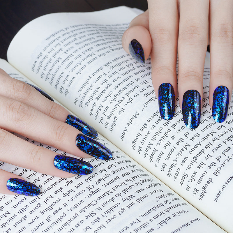 Midnight Sapphire Semi Cured Gel Nail Strips