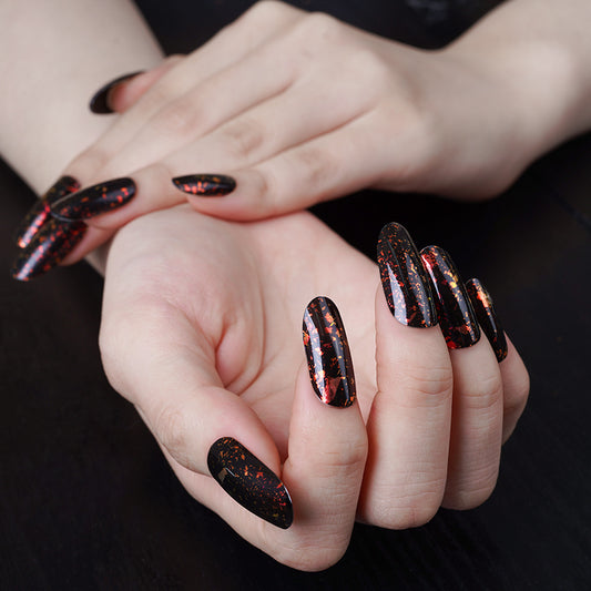 Ruby Starfall Semi Cured Gel Nail Strips