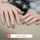 Golden Garden Semi Cured Gel Nail Strips