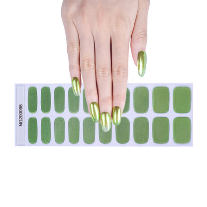 Emerald Illusion Semi Cured Gel Nail Strips