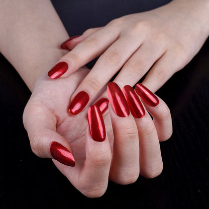 Red Velvet Glow Semi Cured Gel Nail Strips