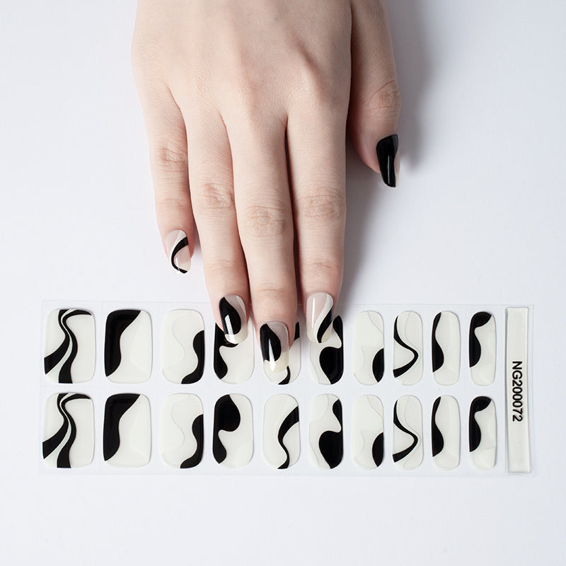 Monochrome Melody Semi Cured Gel Nail Strips