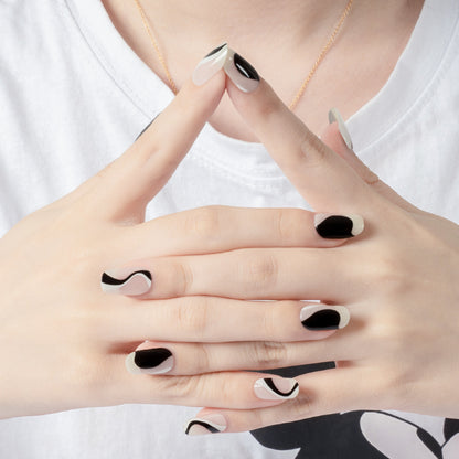 Monochrome Melody Semi Cured Gel Nail Strips