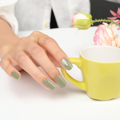 Olive Green Semi Cured Gel Nail Strips