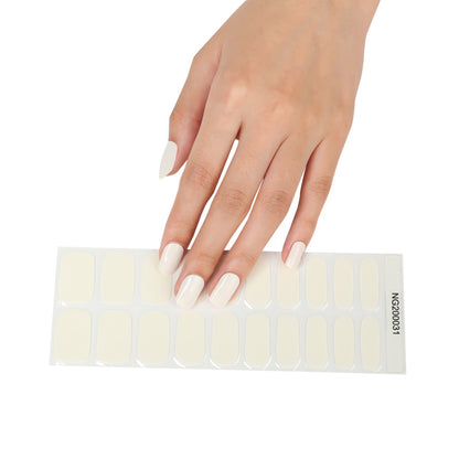 Ivory Elegance Semi Cured Gel Nail Strips