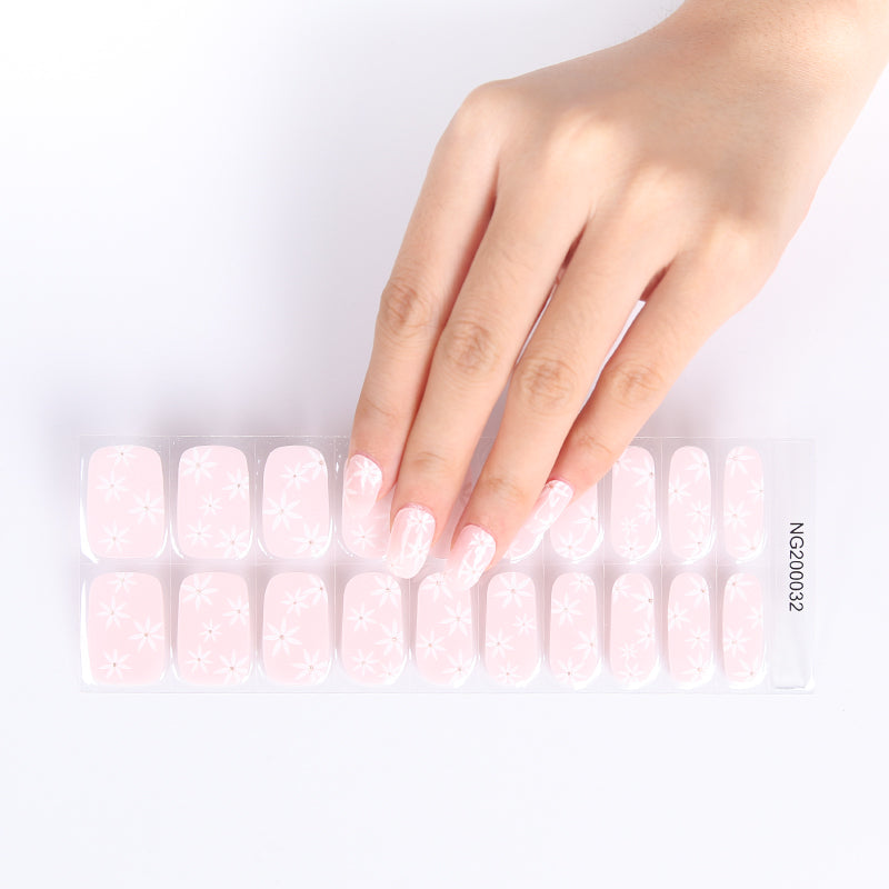 Pink Blossom Semi Cured Gel Nail Strips