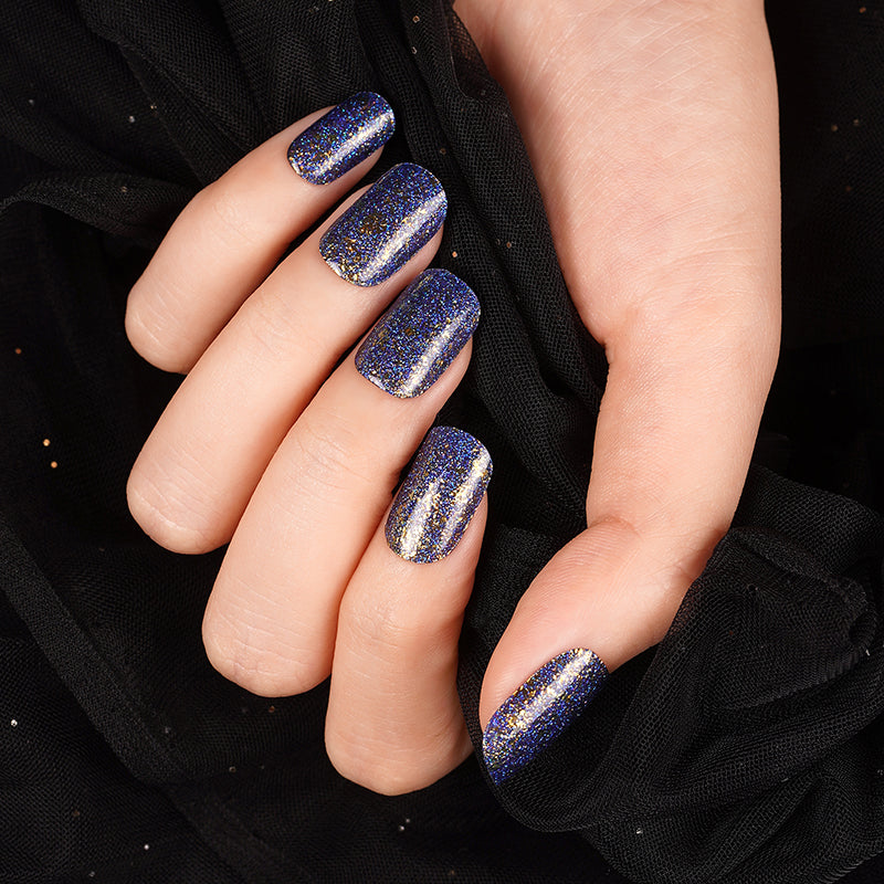 Midnight Glamour Semi Cured Gel Nail Strips