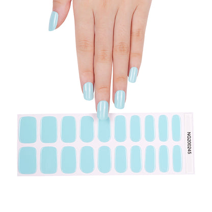 Tiffany Blue Semi Cured Gel Nail Strips