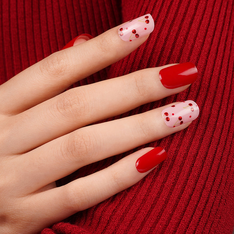 Berry Bliss Semi Cured Gel Nail Strips