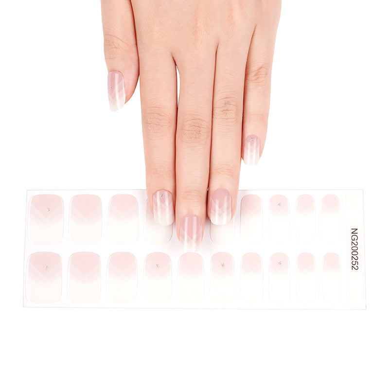 Blushing Bridal Semi Cured Gel Nail Strips