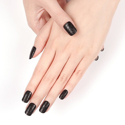 Noir Lace Semi Cured Gel Nail Strips