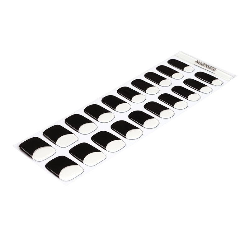 Monochrome Elegance Semi Cured Gel Nail Strips