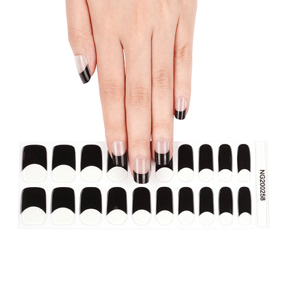 Monochrome Elegance Semi Cured Gel Nail Strips