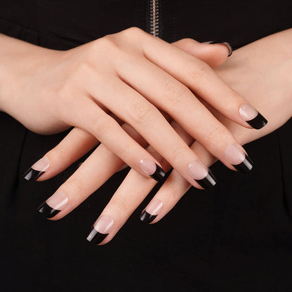 Monochrome Elegance Semi Cured Gel Nail Strips