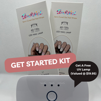 Get Started Kit (Includes a Free UV Lamp + 2 x Gel Nail Stickers )